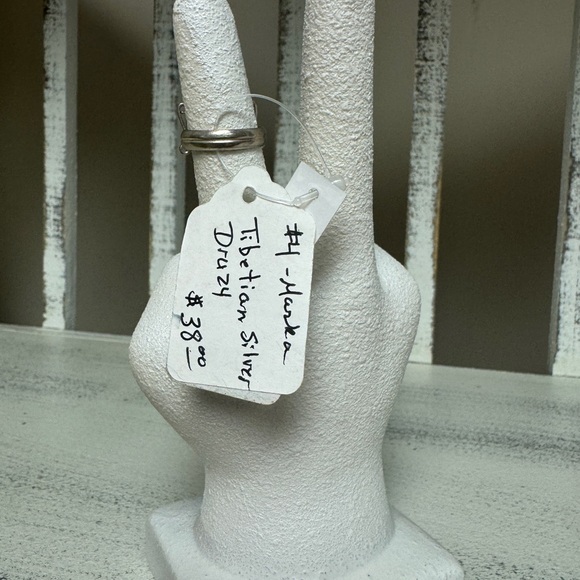 Tibetan Polished Purple Druzy & Sterling Silver Ring - Picture 4 of 4